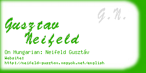 gusztav neifeld business card