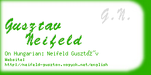 gusztav neifeld business card